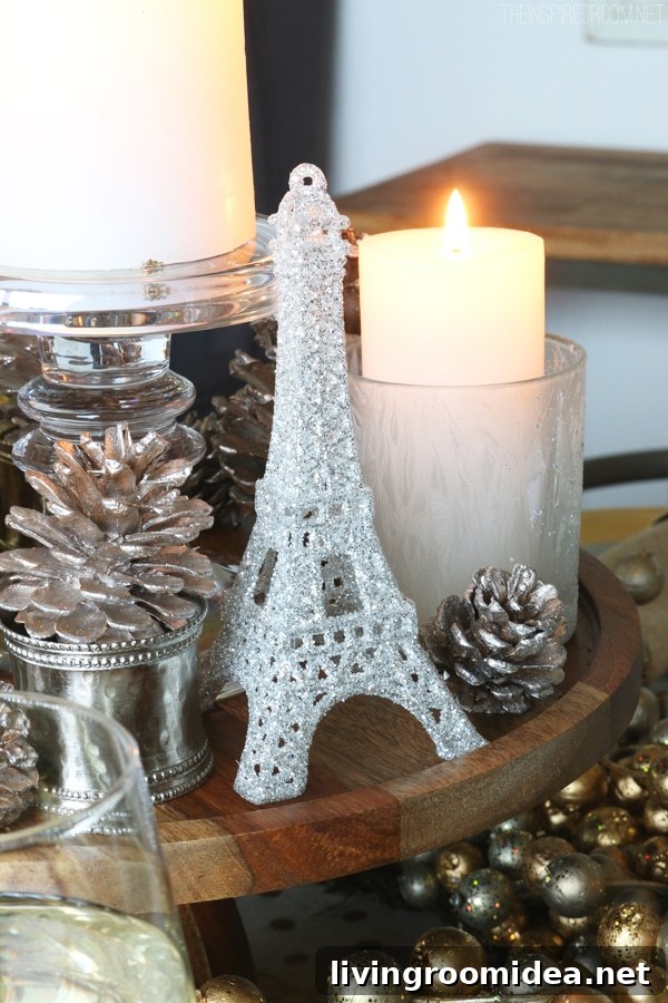 Simple Centerpiece - Cozy Glam Tablescape by The Inspired Room