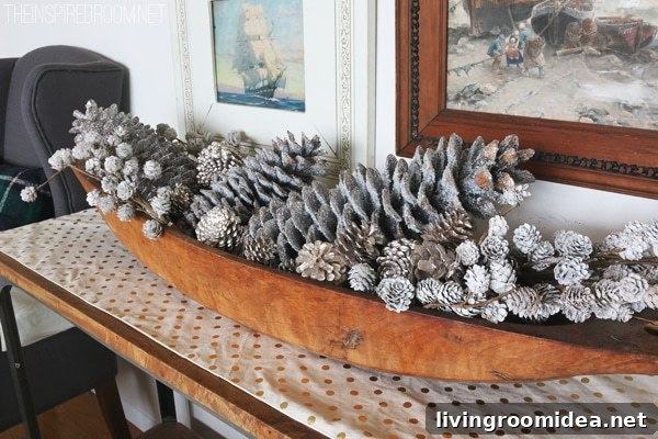 Glittery Pinecones - The Inspired Room Holiday Tablescape