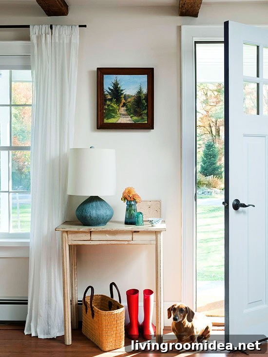 Entryway Lighting Ideas: Stylish Lamps to Brighten Your Foyer 3 Entryway with Small Entry Console