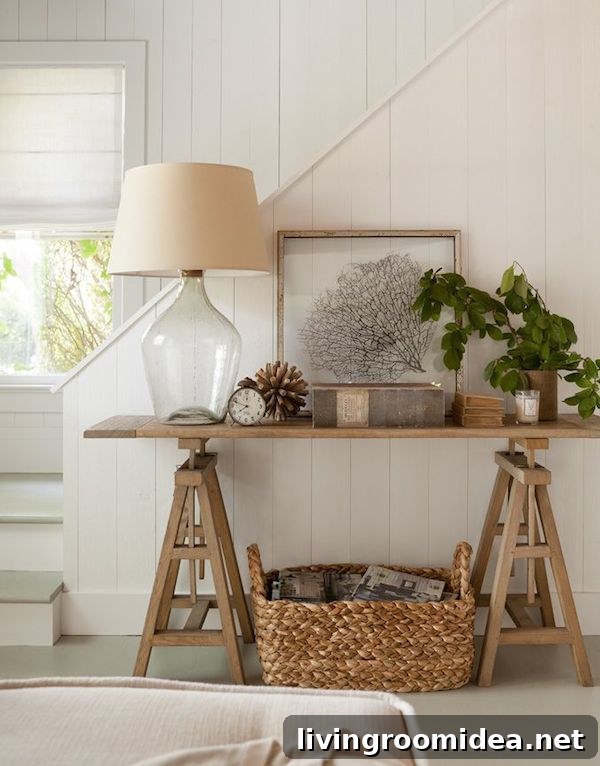 Entryway Lighting Ideas: Stylish Lamps to Brighten Your Foyer 4 Glass Lamp in the Entry - Jenny Wolf Interiors