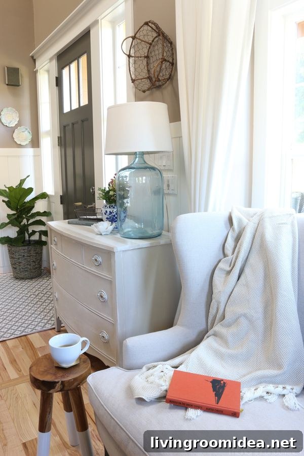 Lamp in the Entry - The Inspired Room