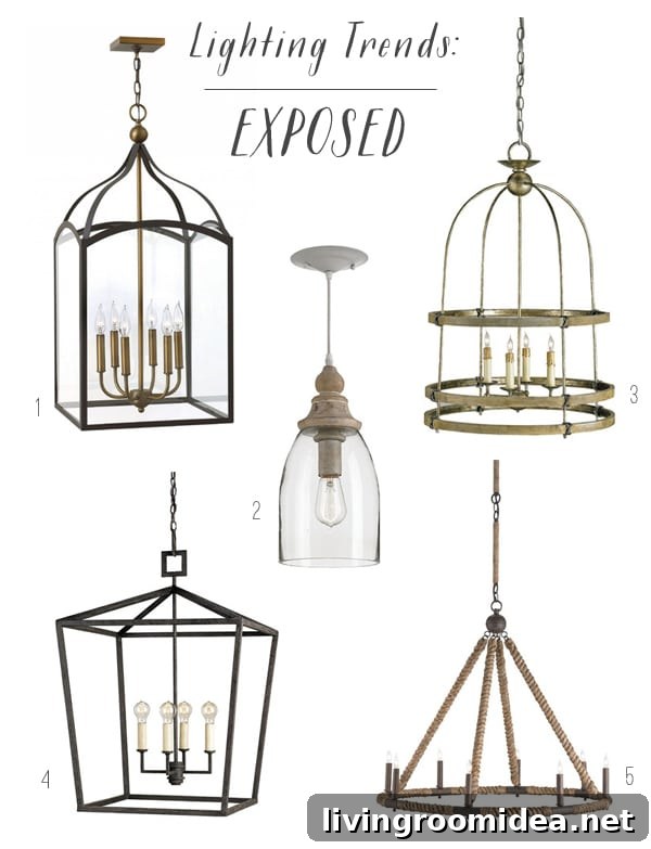 Top Lighting Trends for Stylish Homes 2026 6 Lighting Trends - Exposed