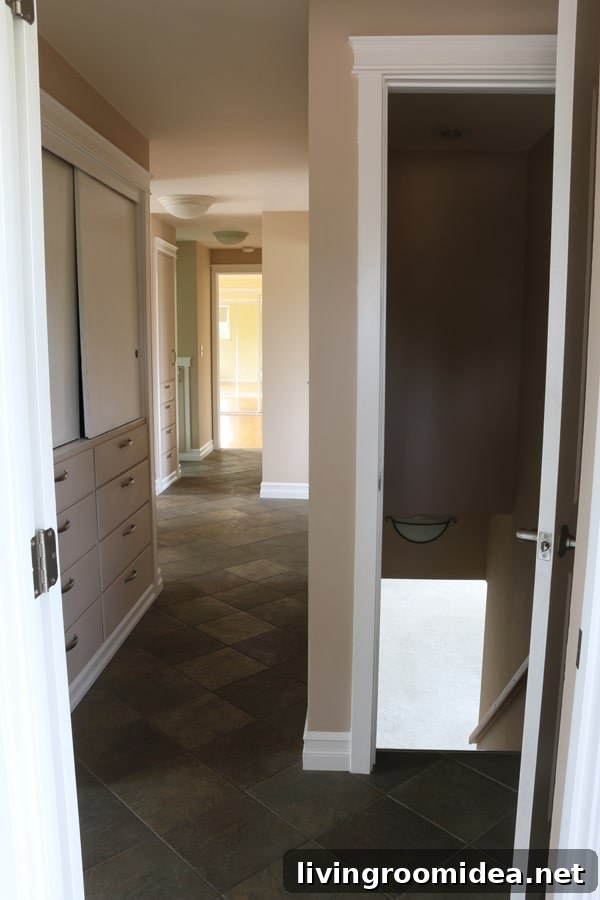 Hallway and Stairwell Before