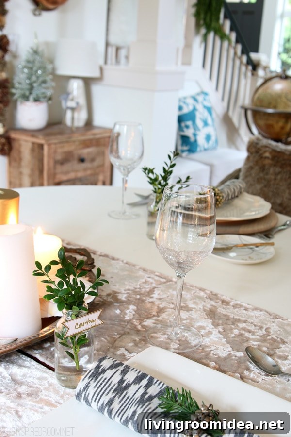 Christmas Dining Room - Tablescape - The Inspired Room Christmas Blogger House Tour