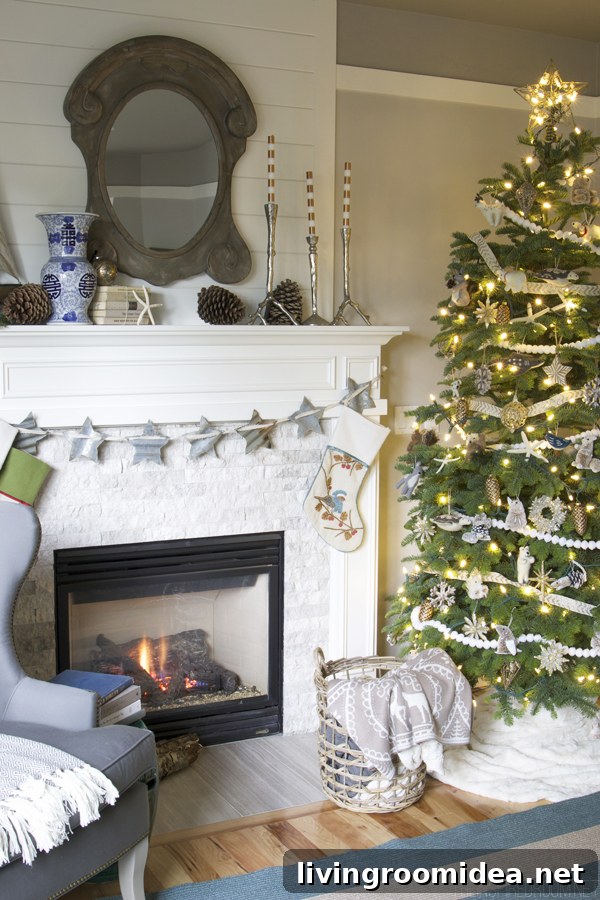 Home Color Palette Ideas Inspired by Modern Design 2 Christmas Family Room Decorating - The Inspired Room House Tour
