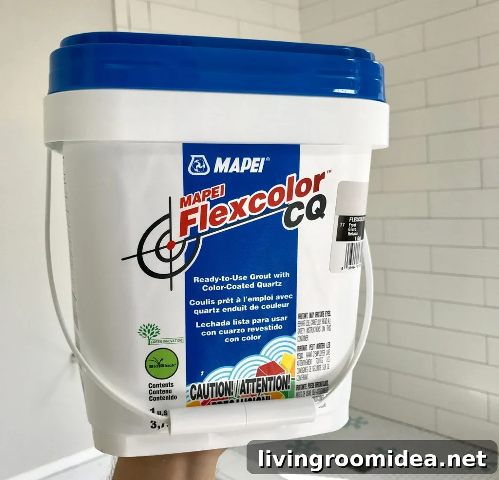 Tub of Mapei Flexcolor Cq Grout