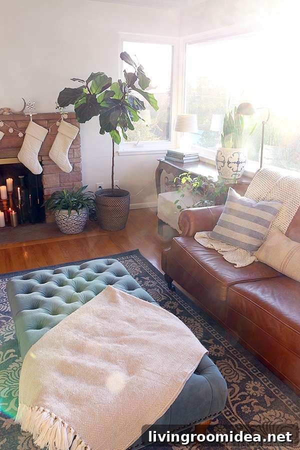 Cozy Christmas Living Room Decor: New Rug & Holiday Update 19 The Inspired Room - Living Room