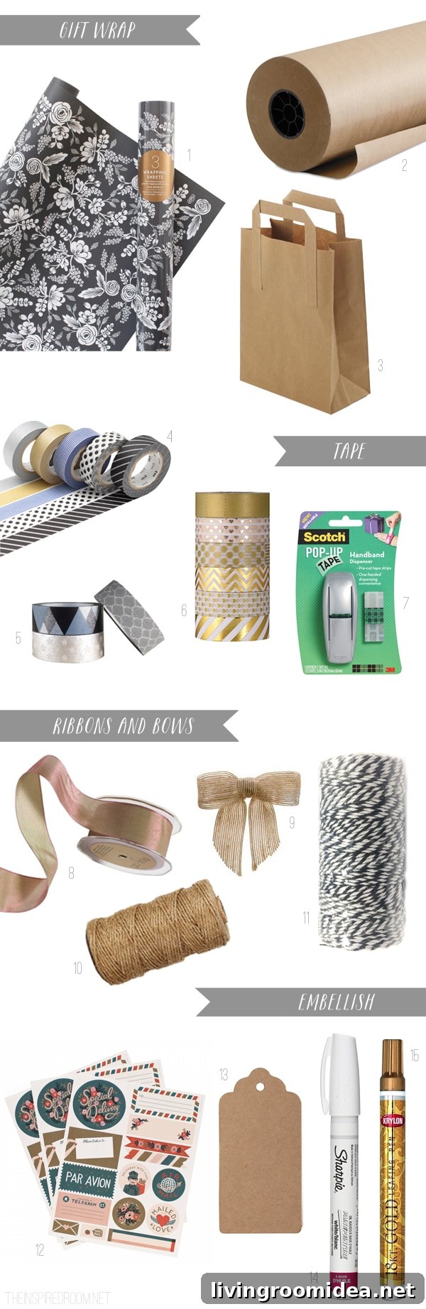 Creative Gift Wrapping Ideas, Tips & Tricks for Impressive Presents 8 Gift Wrapping Ideas - The Inspired Room
