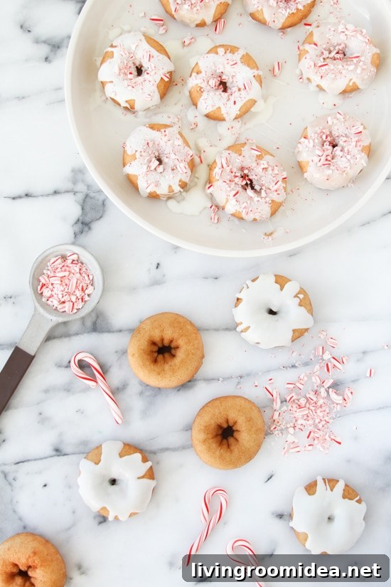 7 Festive Christmas Treats to Impress Your Guests 6 Christmas Candy Cane Mini Donuts Recipe - Paper N Stitch