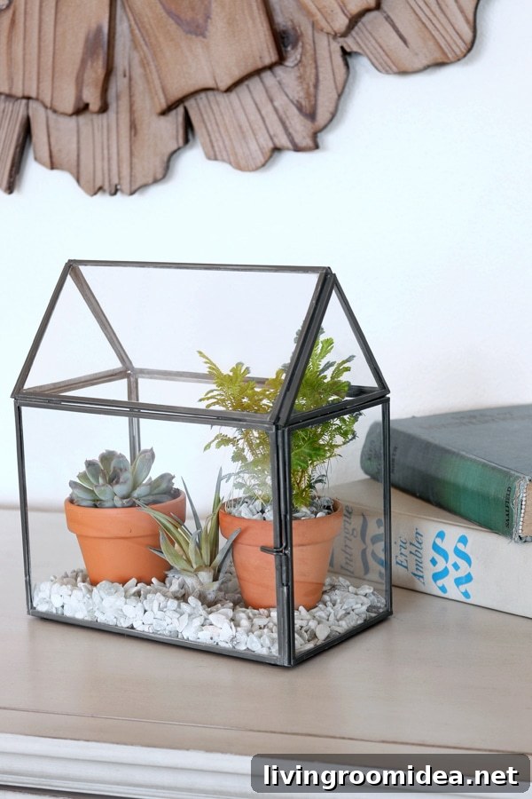 Glass House Terrarium Garden - The Inspired Room blog