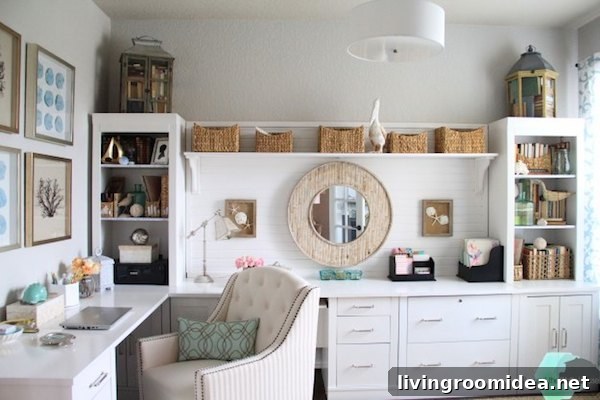 Pretty Organized Office - Around the Watts House