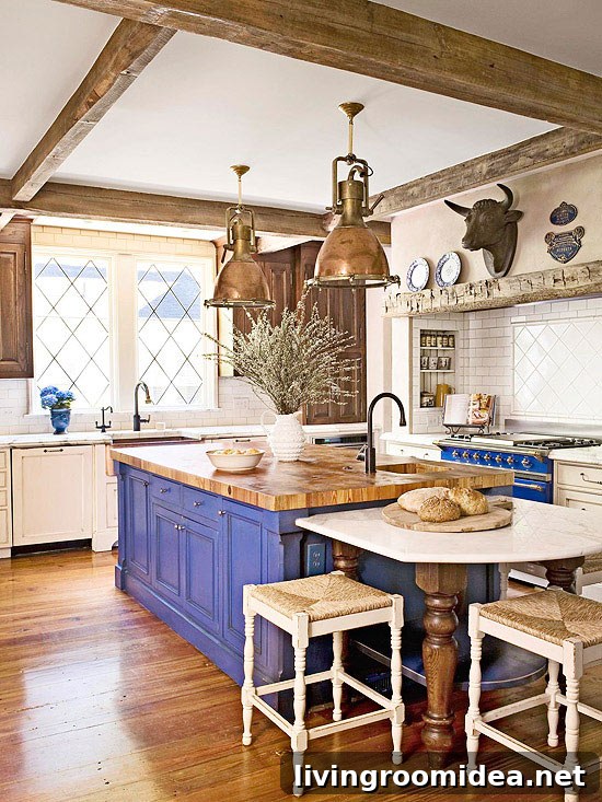 Wood Beams Kitchen BHG