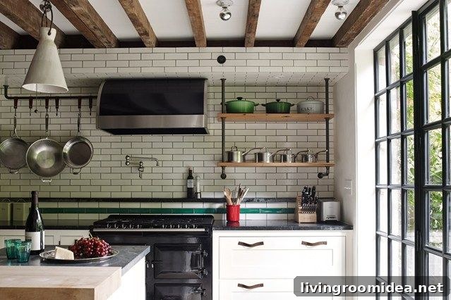 Wood Paneled Kitchen Ceiling