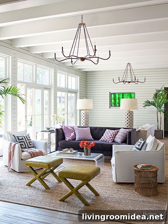 Exposed White Beams - Interesting Ceiling Styles