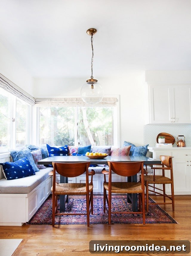 banquette dining eating nook amber interiors