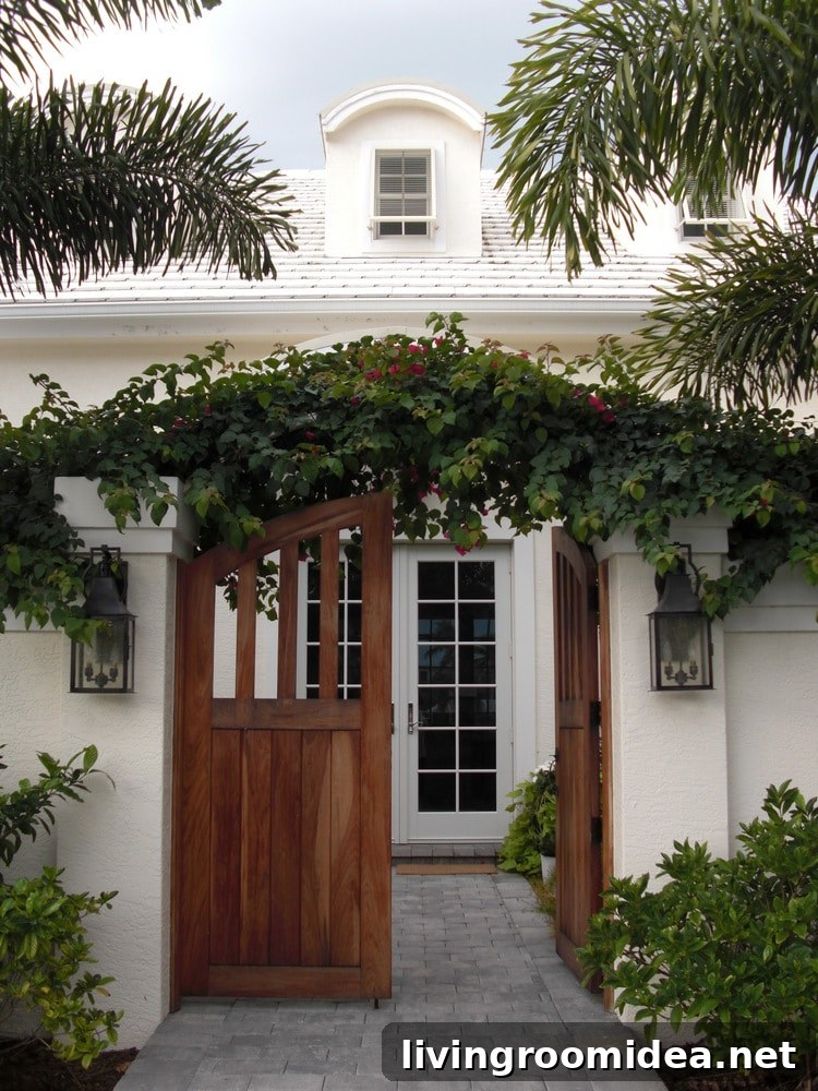 Charming Garden Gate Ideas Inspired by Timeless Designs 9 Double Wooden Entry Gate - White House