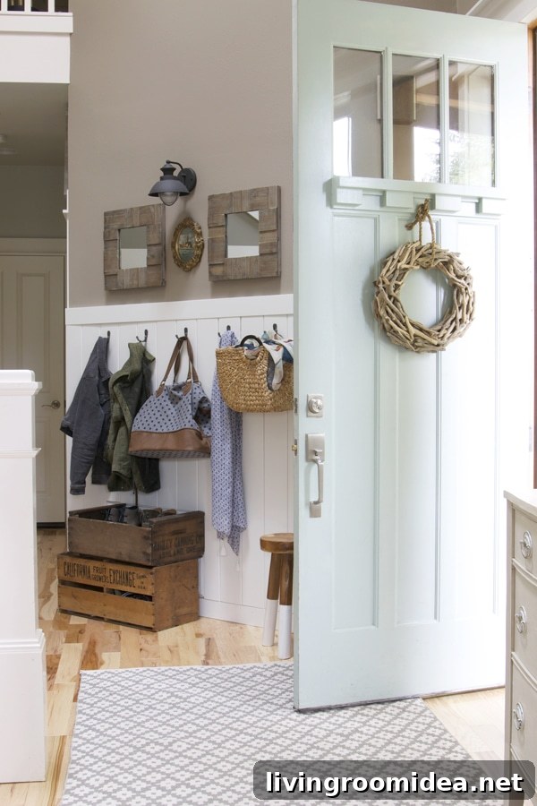 Create a Warm, Welcoming Entryway: Tips for Inviting Home Design 3 The Inspired Room Entryway - Hooks