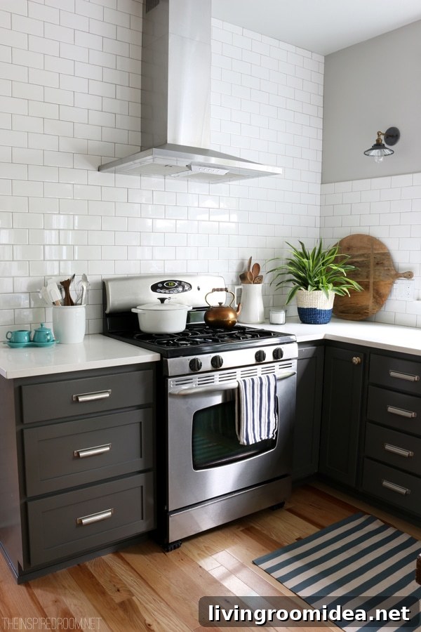 Online Budgeting for Home Projects: Set Clear Goals and Track Costs 6 Gray and White Kitchen - White Subway Tile - The Inspired Room
