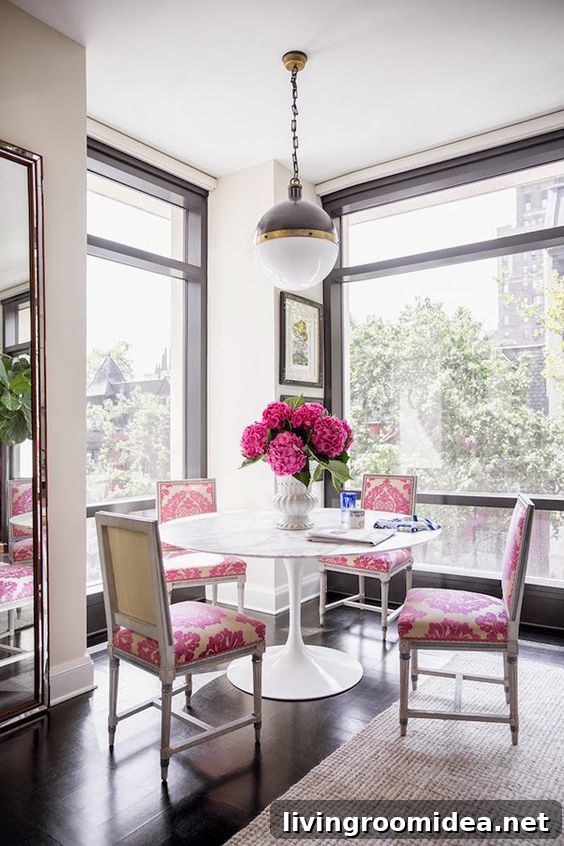 Dining Room with Pink Accents - Nick Olsen