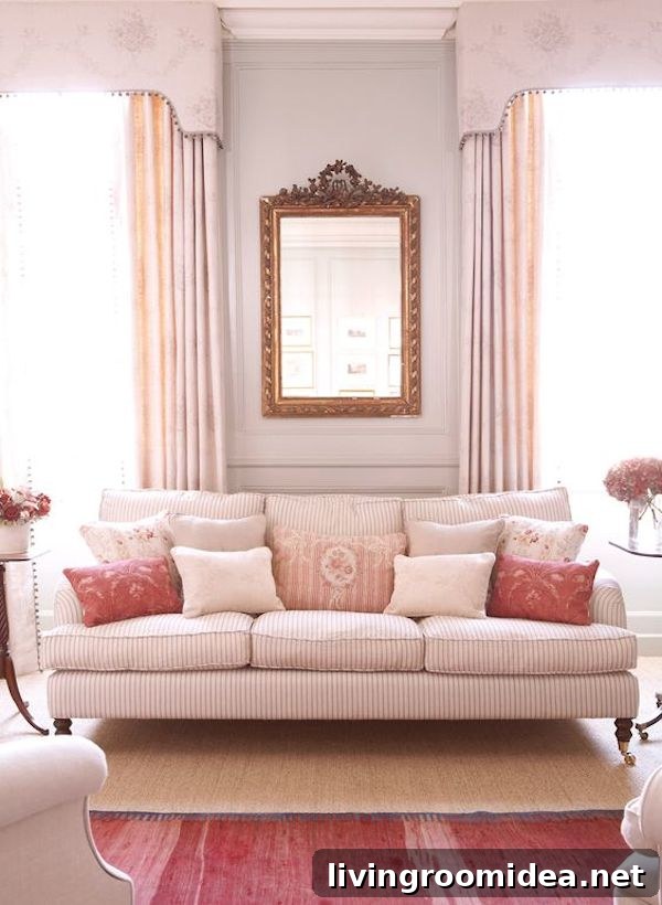 Pink Striped Sofa - Kate Forman
