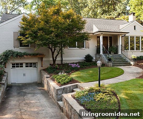 Exterior Renovation Projects That Boost Curb Appeal and Value 2 Curb Appeal - Painted Brick House - Trellis Over Garage