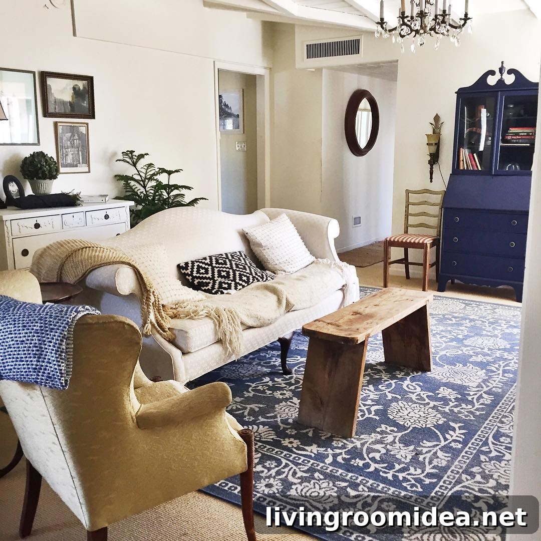 Transform Your Room with a Bold Statement Rug 2 Living Room - The Simple Farm