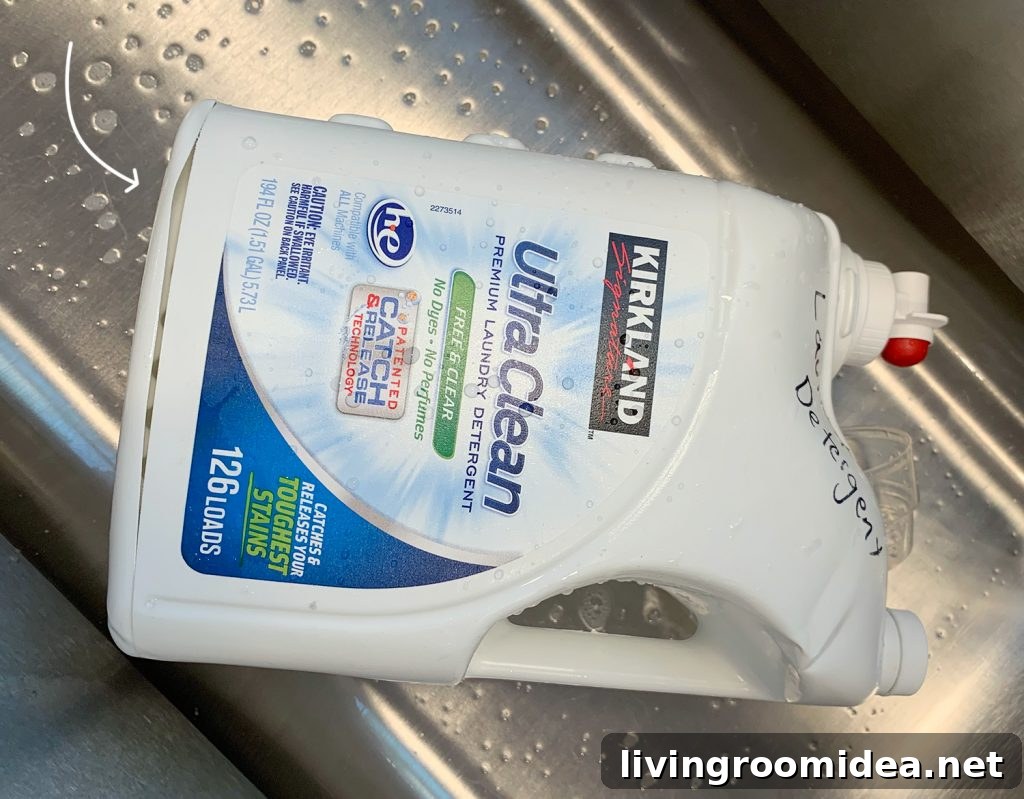 Laundry detergent mess