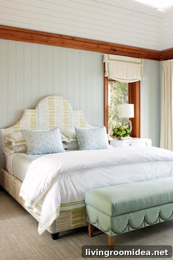 Soft & Subtle Color Palette Ideas for Calm, Stylish Spaces 5 Lake House Bedroom designed by Anne Hepfer