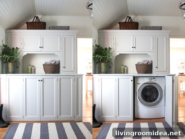Concealed Washer and Dryer - by Sage Design Custom Millwork