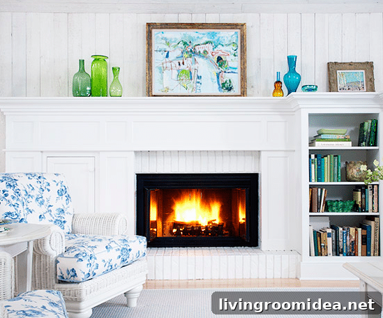 Fireplace Makeover with Built Ins - BHG