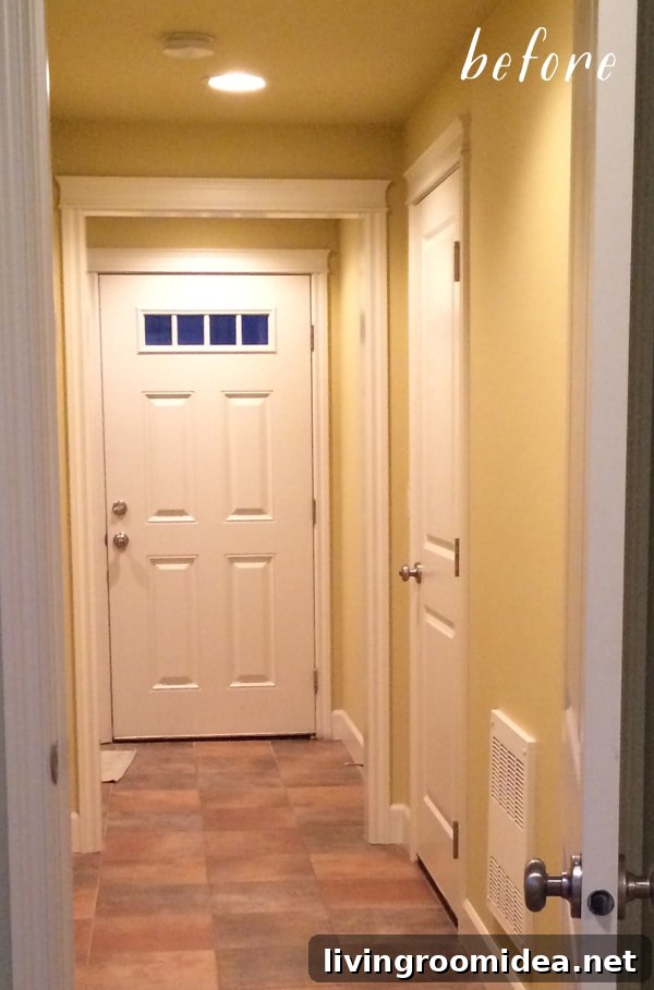 Small Entryway and Hall Makeover: Townhouse Update Guide 3 Entry_Before