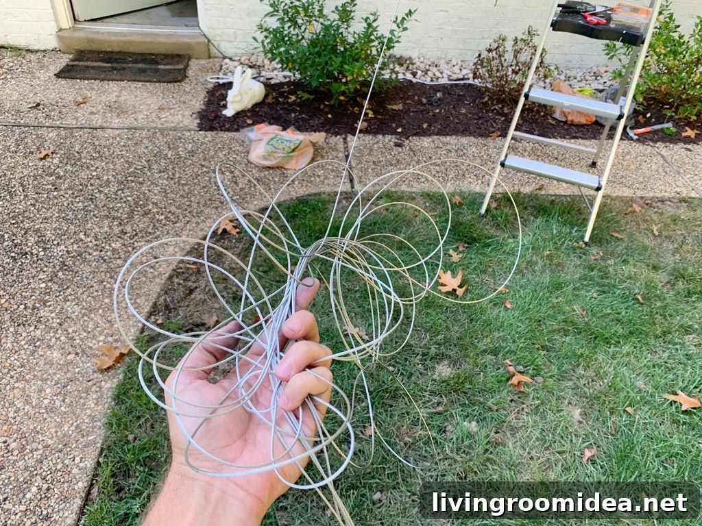 Tangle Of Galvanized Wire For Vine Training