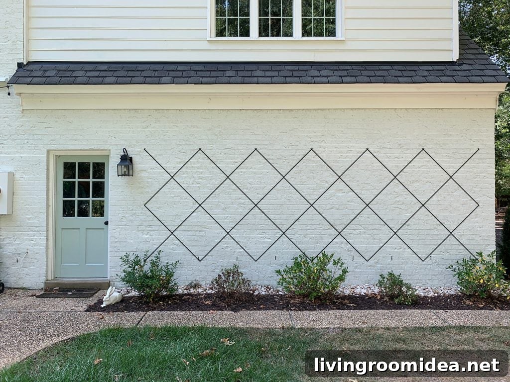 Photoshop rendering of trellis diamond pattern option 1