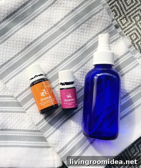 Jasmine and Orange DIY Room and Linen Spritzer - Natural Home Scents