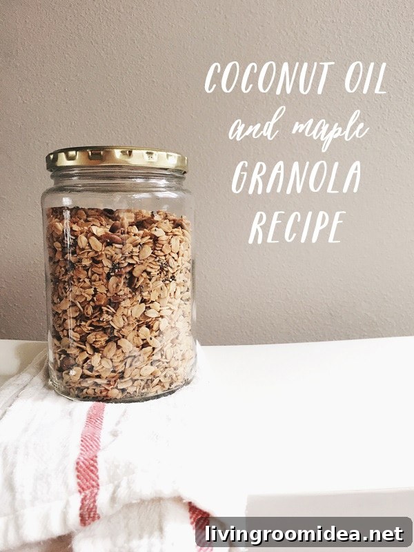 Coconut Oil and Maple Granola Recipe - The Inspired Room