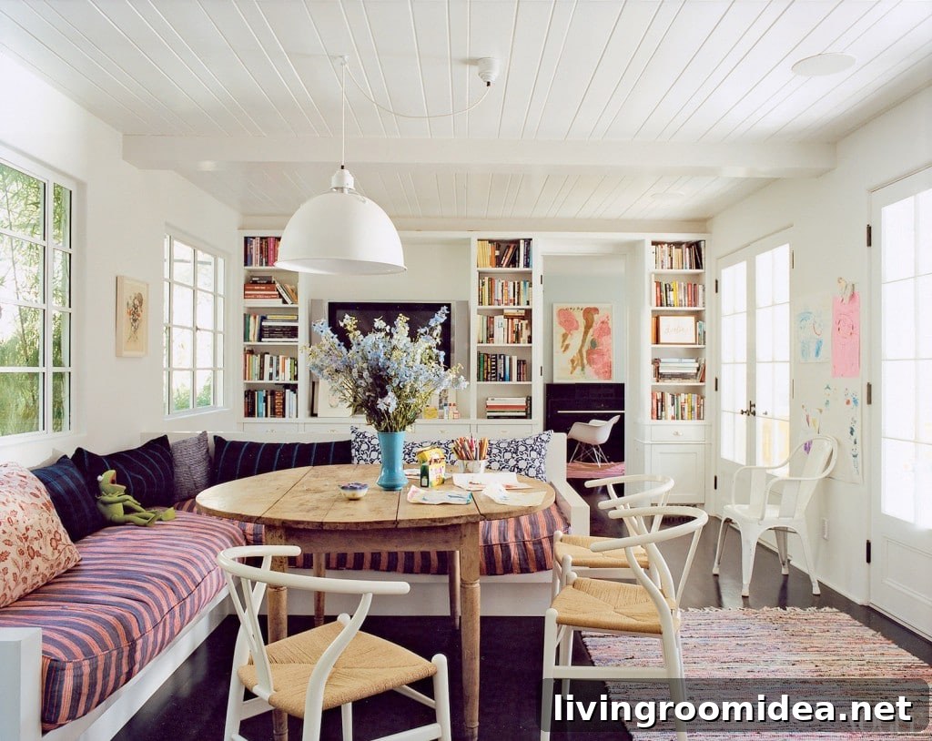 Built In Bench Dining - Amanda Peet for Vogue Living