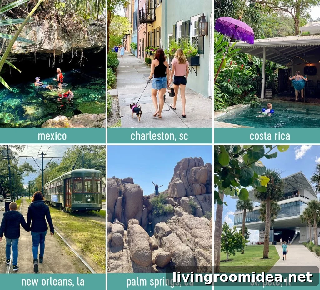 Gird of Six Kid-Friendly Family Vacation Locations