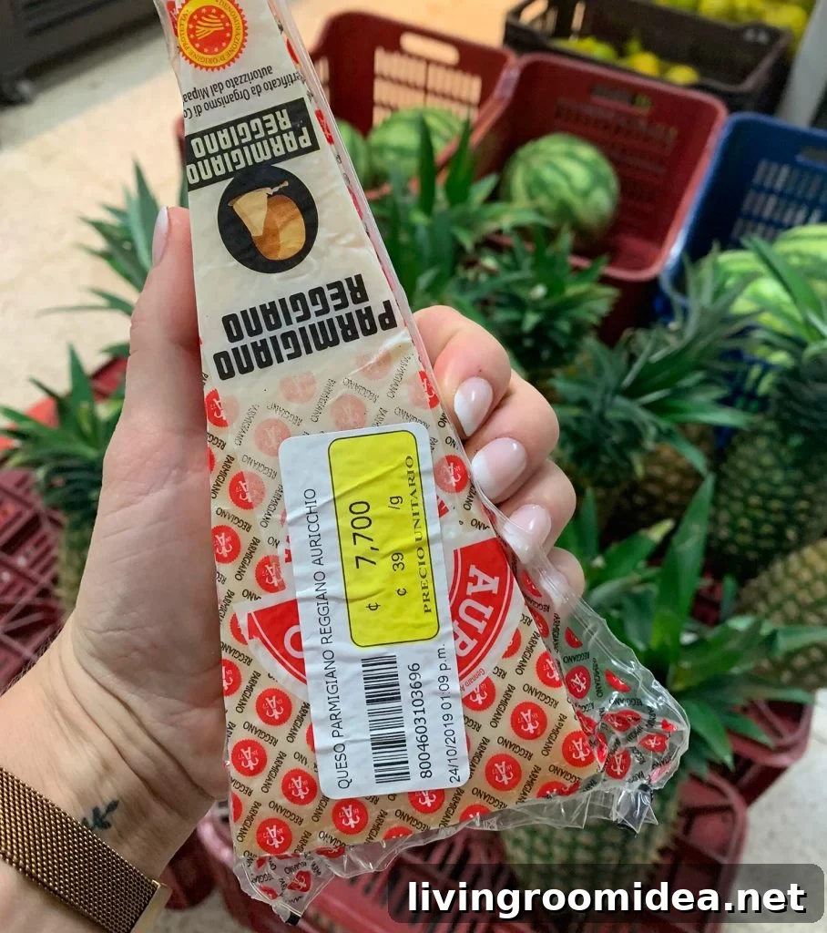 Slice Of Cheese With Price Tag In Costa Rican Colones