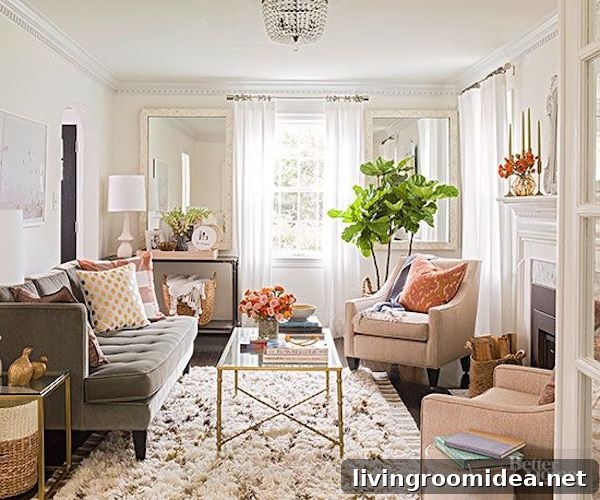 Living Room with Fiddle Leaf Fig