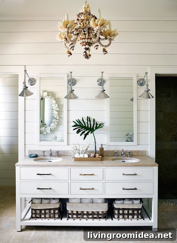 Greenery and Plant Decor Ideas for Stylish Indoor Spaces 4 Shiplap Bathroom Wall - Silver Sconces Above Vanity