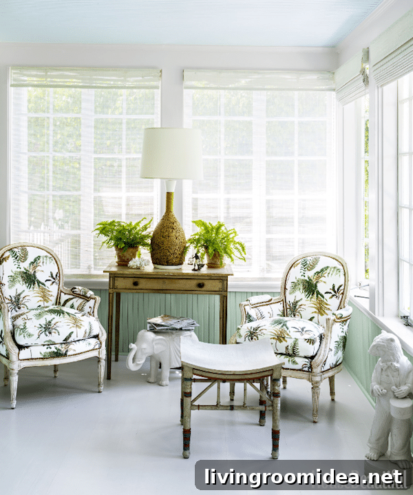 Todd Romano Florida Cottage - Light Filled Sunroom