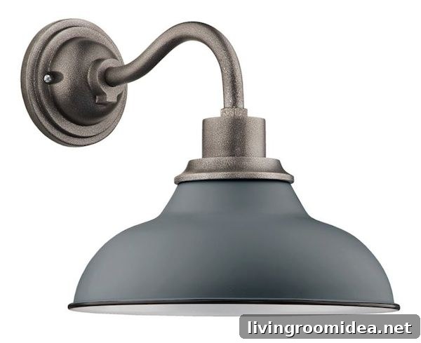 Carson Wall Sconce - Matte Gray Outdoor Barn Light Wall Sconce from Rejuvenation