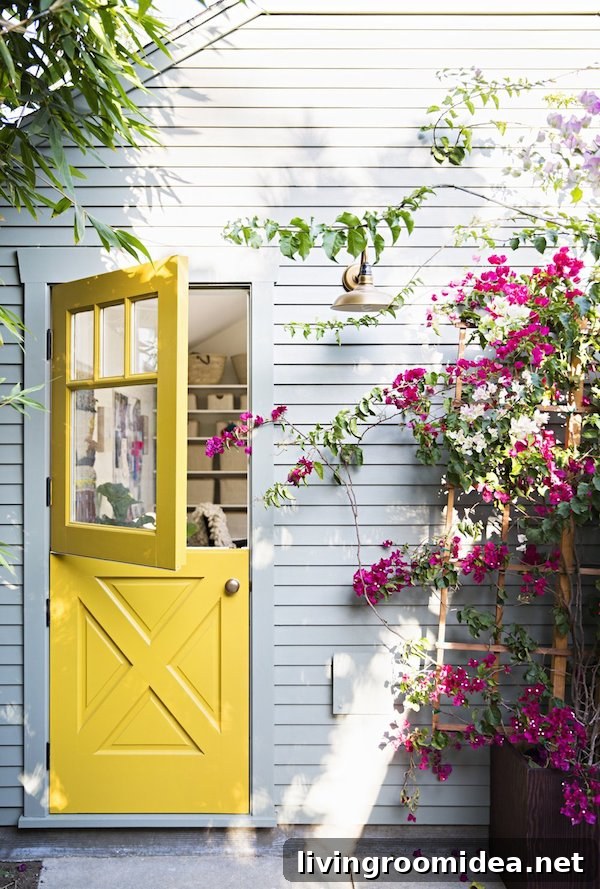 Yellow Dutch Door - Heather Taylor Home in Domino Magazine