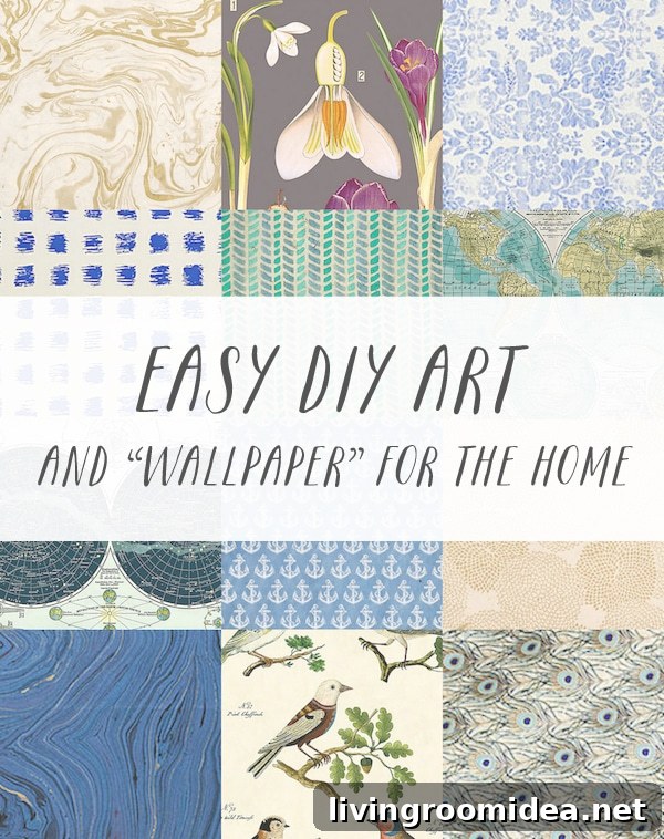 Easy and Inexpensive DIY Art and Wallpaper for the Home