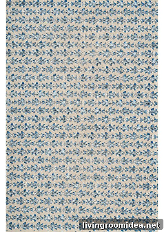 Blue Fish Pattern - Easy and Inexpensive DIY Artwork