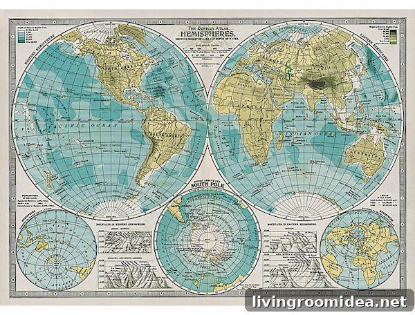 World Map Poster - Easy and Inexpensive DIY Artwork
