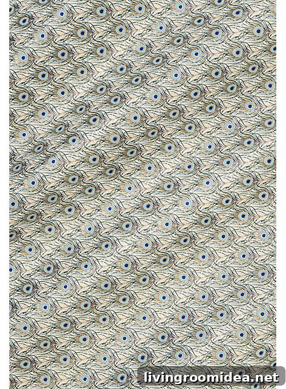 Peacock Feather Pattern - Easy and Inexpensive DIY Artwork