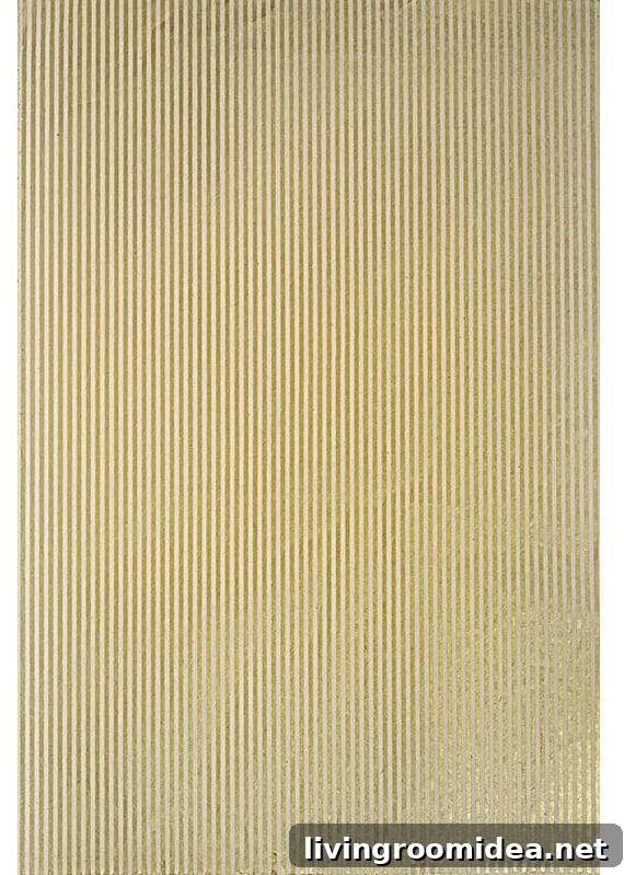 Gold and White Striped Paper - Easy and Inexpensive DIY Artwork