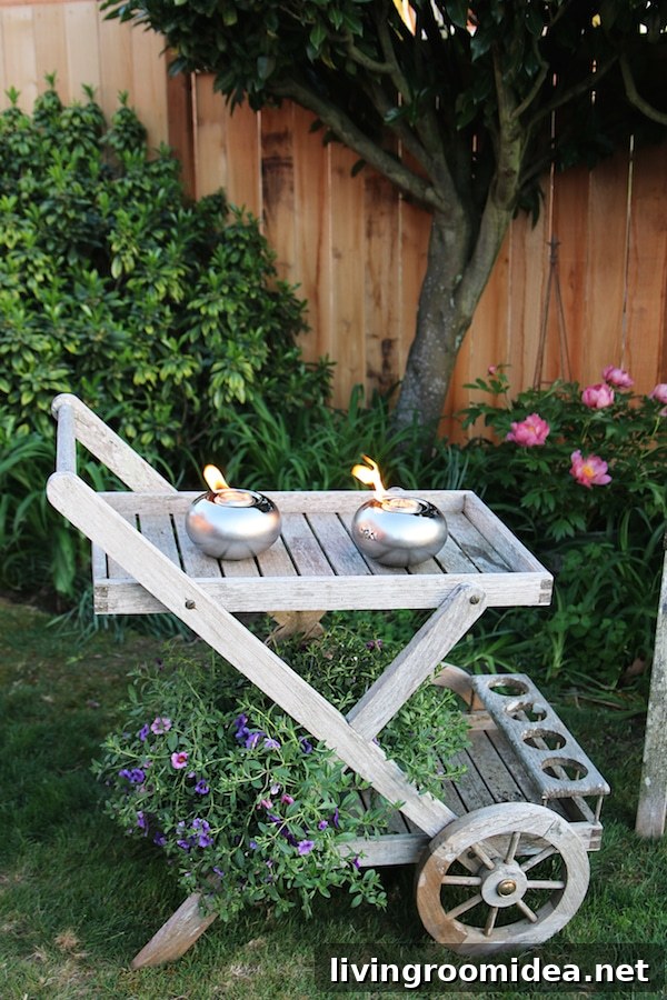 Create an Inviting Backyard: Simple Secrets for Outdoor Comfort 3 The Inspired Room Outdoor Space - Teak Bar Cart
