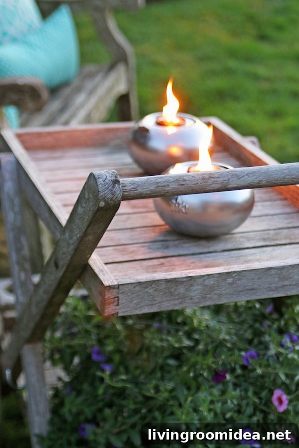 Designing an Inviting Backyard: Secrets to a Cozy Outdoor Space 10 Tabletop Tiki Torches - The Inspired Room Backyard
